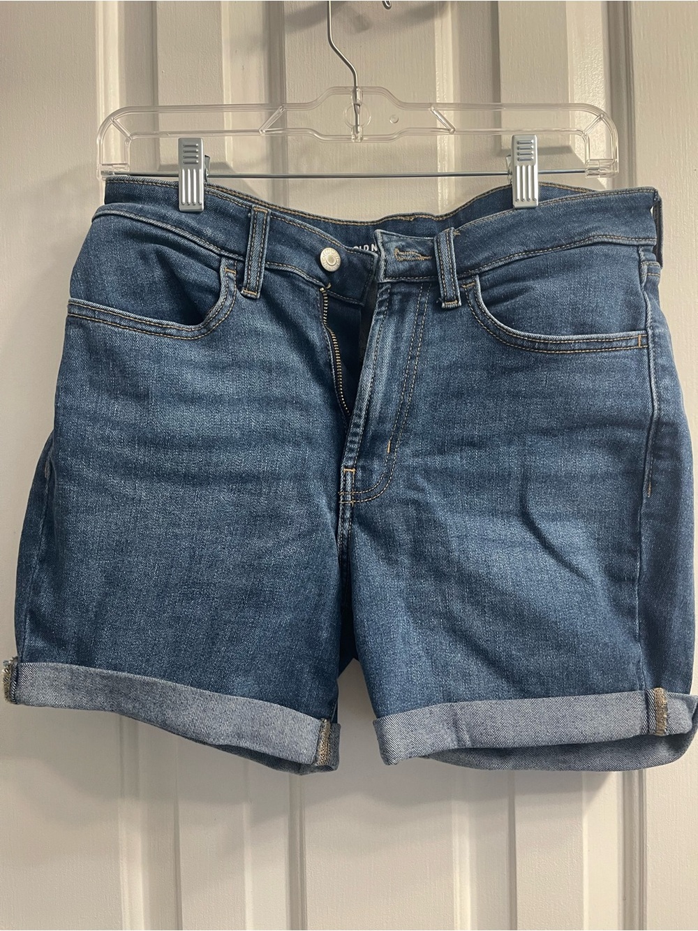 Old Navy Dark Blue Roll-Cuff Denim Shorts